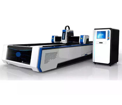 Mesin Pemotong Laser Serat 6000mm * 2000mm 6020A3 Dengan Platform Pertukaran