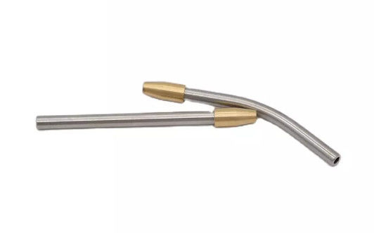 M5 Welding Gun Nozzle 15mm Tinggi 1mm Kaliber Wire Feed Nozzle