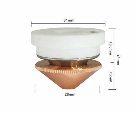 Pemegang Nozzle Laser Keramik 31mm Untuk Kepala Pemotongan Laser Serat