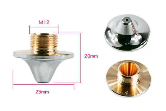AMADA Laser Nozzle Tinggi 20mm Suku Cadang Mesin Pemotong Laser