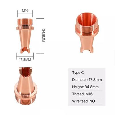 17.8mm M16 Laser Welding Nozzle Bagian Mesin Las Laser