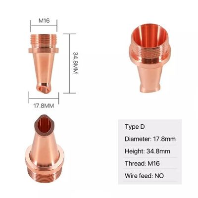Mesin Las Laser Nozzle D17.8 M16 Pembuangan Panas Yang Baik