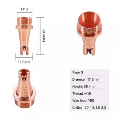 M16 D17.8 Laser Tukang Las Nozel Untuk Mesin Las Laser Serat
