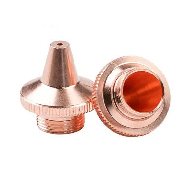 Asli Single Double Layers Laser Cutting Nozzle Tembaga Untuk Suku Cadang Kepala Serat